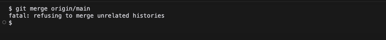 Git refusing to merge unrelated histories error