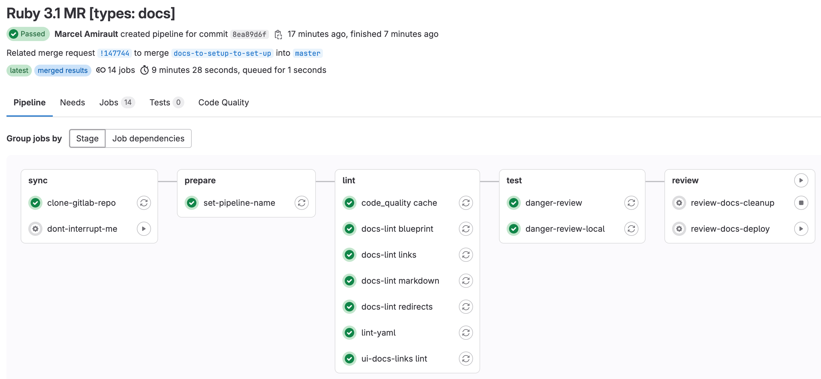 GitLab CI/CD Dashboard